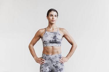 Soutien Gorge Sport Nobull High-Neck Tie-Dye Femme Noir | NA8940167