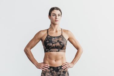Soutien Gorge Sport Nobull High-Neck Tie-Dye Femme Noir | SI9123085