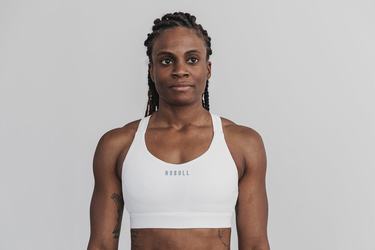 Soutien Gorge Sport Nobull Pace Femme Blanche | CT2385964