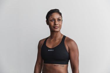 Soutien Gorge Sport Nobull Pace Plush Heather Femme Noir | QJ1350649