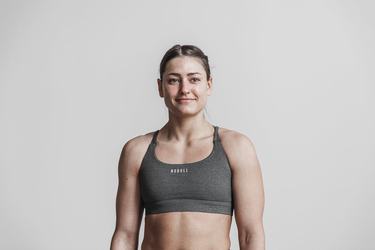 Soutien Gorge Sport Nobull Plush Heather Femme Grise | EW3805641