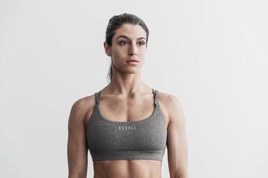 Soutien Gorge Sport Nobull Plush Heather Femme Grise | JL2465978