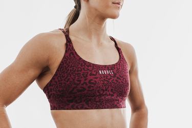 Soutien Gorge Sport Nobull Plush Heather Femme Leopard | KH0257463