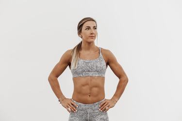 Soutien Gorge Sport Nobull Plush Heather Femme Blanche Camouflage | PE3052819