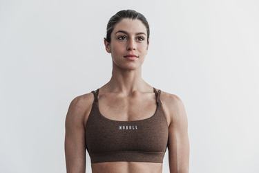 Soutien Gorge Sport Nobull Plush Heather Femme Marron | SA4986073