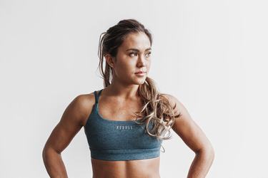 Soutien Gorge Sport Nobull Plush Heather Femme Turquoise | XP1649235