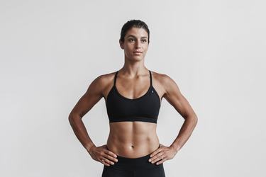 Soutien Gorge Sport Nobull V-Neck Matte Femme Noir | UA3715409