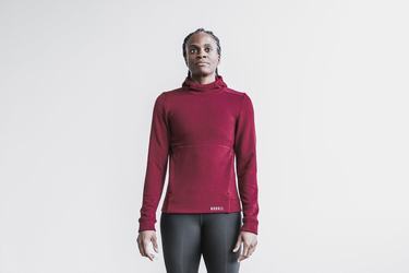 Sweat À Capuche Nobull Performance Femme Rouge Foncé | VU8914672