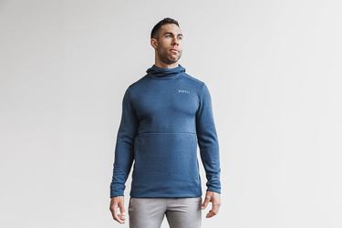 Sweat À Capuche Nobull Performance Homme Grise Bleu | HF3170428