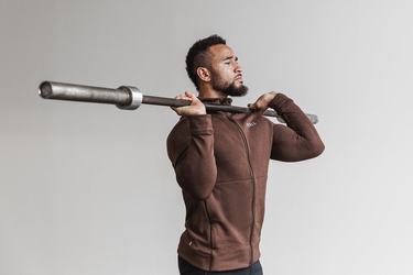 Sweat À Capuche Nobull Performance Zip-up Homme Cafe | EN0946158