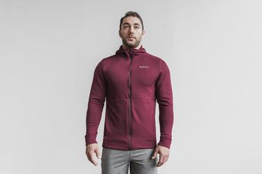 Sweat À Capuche Nobull Performance Zip-up Homme Rouge Foncé | HJ8319572