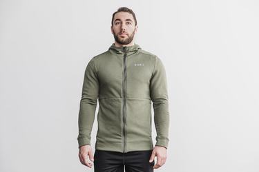 Sweat À Capuche Nobull Performance Zip-up Homme Vert | ZY3798401