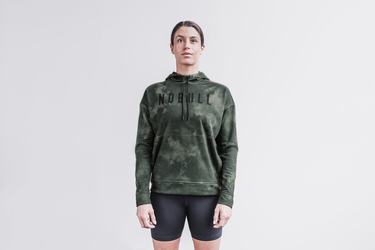 Sweat À Capuche Nobull Tie-Dye Femme Vert | KU5480123