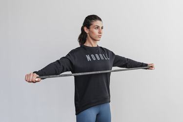Sweatshirt Nobull Crew Femme Noir | DR8291657