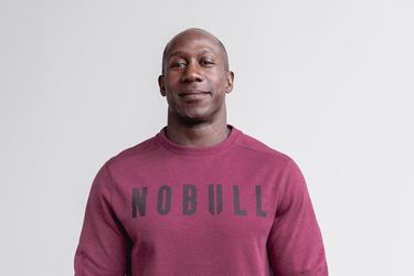 Sweatshirt Nobull Crew Homme Rouge Foncé | IQ1475308