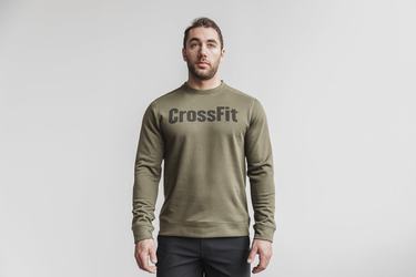 Sweatshirt Nobull Crossfit® Crew Homme Vert | IE6583947