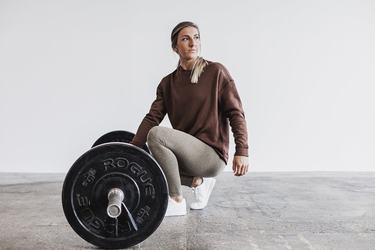 Sweatshirt Nobull Performance Crew Femme Cafe | EY3476502