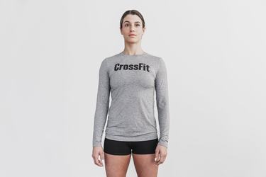 T-Shirt Manche Longue Nobull Crossfit® Femme Grise | UT6097158
