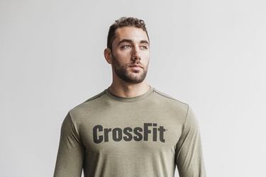 T-Shirt Manche Longue Nobull Crossfit® Homme Vert | KB9537021