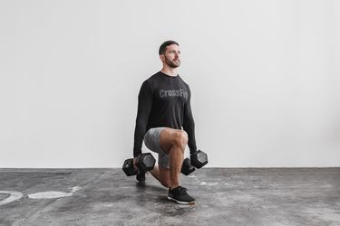 T-Shirt Manche Longue Nobull Crossfit® Homme Noir | XZ3054716