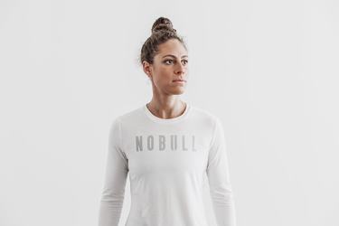 T-Shirt Manche Longue Nobull Femme Blanche | IQ3671928