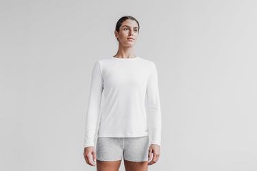 T-Shirt Manche Longue Nobull Femme Blanche | WT0348259