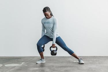 T-Shirt Manche Longue Nobull Femme Bleu | NV8743092
