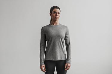 T-Shirt Manche Longue Nobull Femme Grise | FA4672305