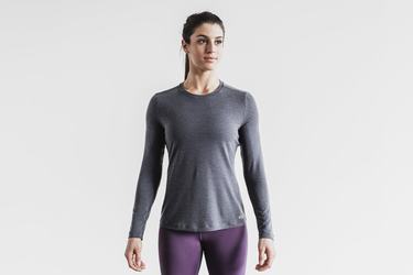 T-Shirt Manche Longue Nobull Femme Grise Foncé | RJ8491760