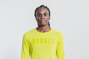 T-Shirt Manche Longue Nobull Femme Jaune | MI5470238