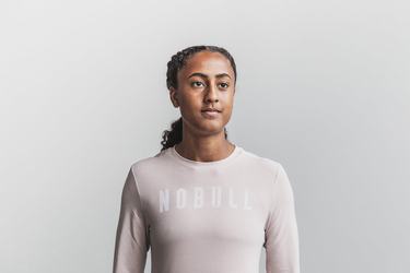 T-Shirt Manche Longue Nobull Femme Rose | CE3875249