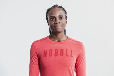T-Shirt Manche Longue Nobull Femme Rouge | KO2804361