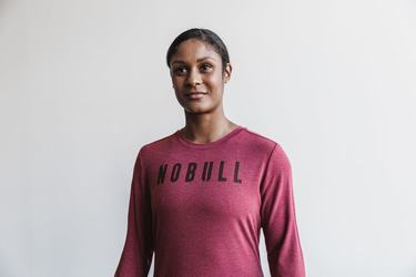 T-Shirt Manche Longue Nobull Femme Rouge | QZ3852940