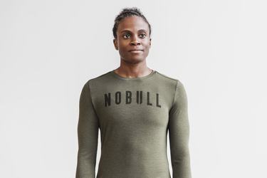 T-Shirt Manche Longue Nobull Femme Vert | VF0641827