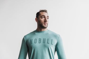 T-Shirt Manche Longue Nobull Homme Bleu | KZ0591238