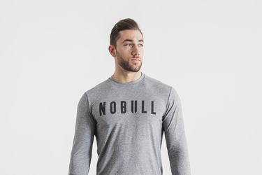 T-Shirt Manche Longue Nobull Homme Grise | IP9841562
