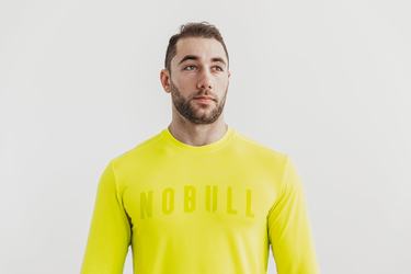 T-Shirt Manche Longue Nobull Homme Jaune | JQ6154830