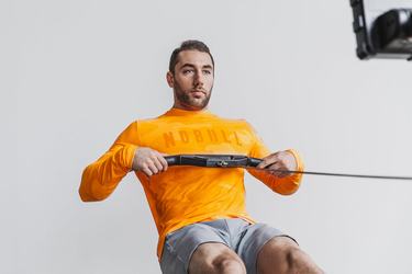 T-Shirt Manche Longue Nobull Homme Orange Camouflage | OE9813624