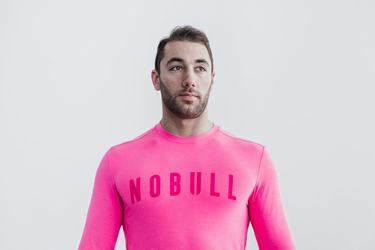T-Shirt Manche Longue Nobull Homme Rose | NP9357486