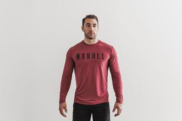 T-Shirt Manche Longue Nobull Homme Rouge | ER7451096