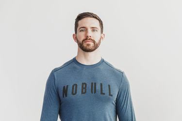 T-Shirt Manche Longue Nobull Homme Turquoise Foncé | HK6857194