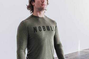 T-Shirt Manche Longue Nobull Homme Vert | LZ5046317
