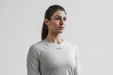 T-Shirt Manche Longue Nobull Lightweight Textured Femme Camouflage | VQ2674809