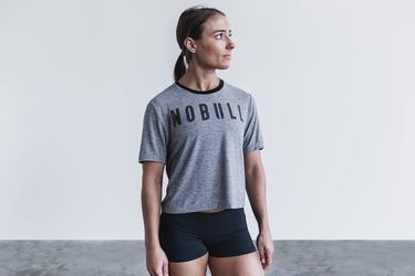 T-Shirt Nobull Boxy Femme Grise | FW7914825