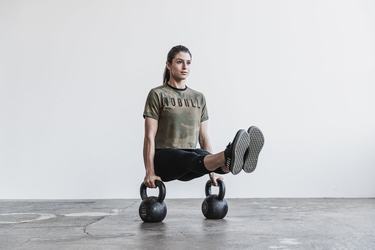 T-Shirt Nobull Boxy Femme Vert Camouflage | YZ6317502