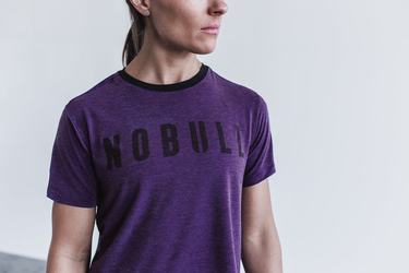T-Shirt Nobull Boxy Femme Violette | VM6072534