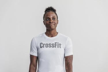 T-Shirt Nobull Crossfit® Femme Blanche Camouflage | RC5729408