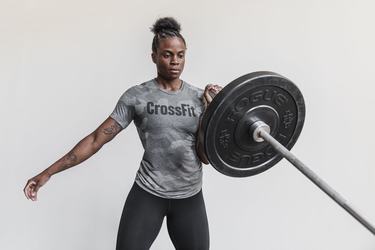 T-Shirt Nobull Crossfit® Femme Grise Camouflage | TF9486701