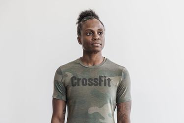 T-Shirt Nobull Crossfit® Femme Vert Camouflage | GQ2379510