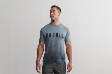 T-Shirt Nobull Dip-Dye Homme Bleu | NQ5610732